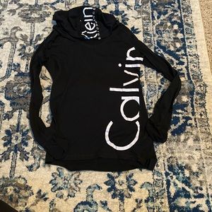 Black Calvin Klein hooded tee